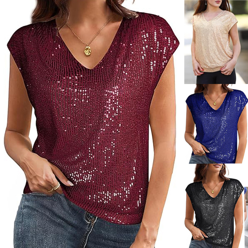 Summer Evenings Clothing - 2023 Bahar Üstleri Siyah Pullu Akşam