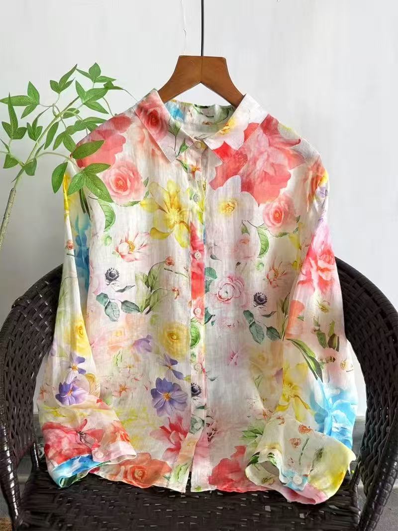 Japan Summer Clothing Women - 2026 Vintage giyim %100 rami keten