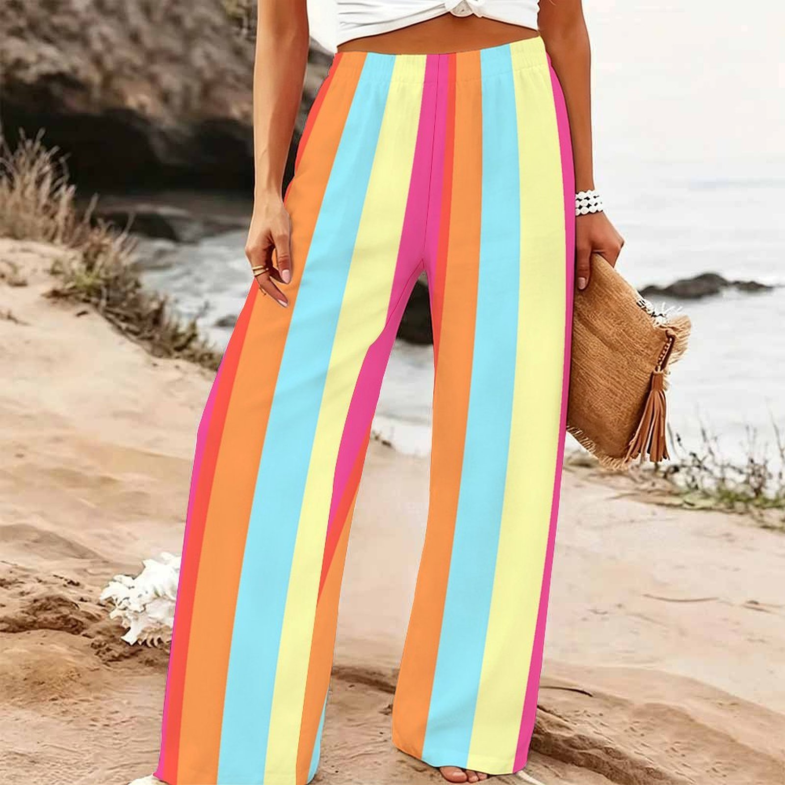 Kadın Yazlık Plaj Geniş Paça P - Palazzo Pant Wide incelemesi ve fiyatı