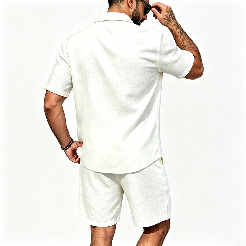 Erkekler Keten İki Parçalı Kıy - Summer Clothing Men Linen incelemesi ve fiyatı