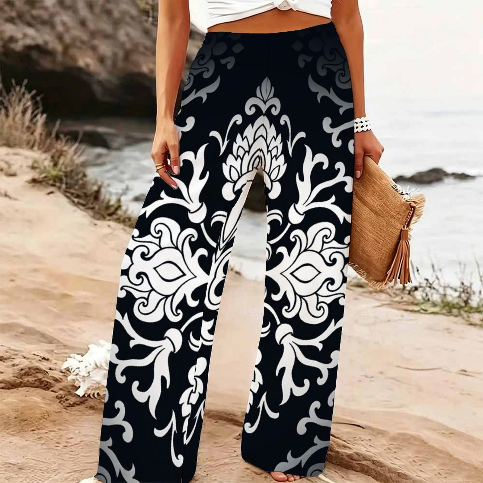 Kadın Yazlık Plaj Geniş Paça P - Palazzo Pant Wide incelemesi ve fiyatı