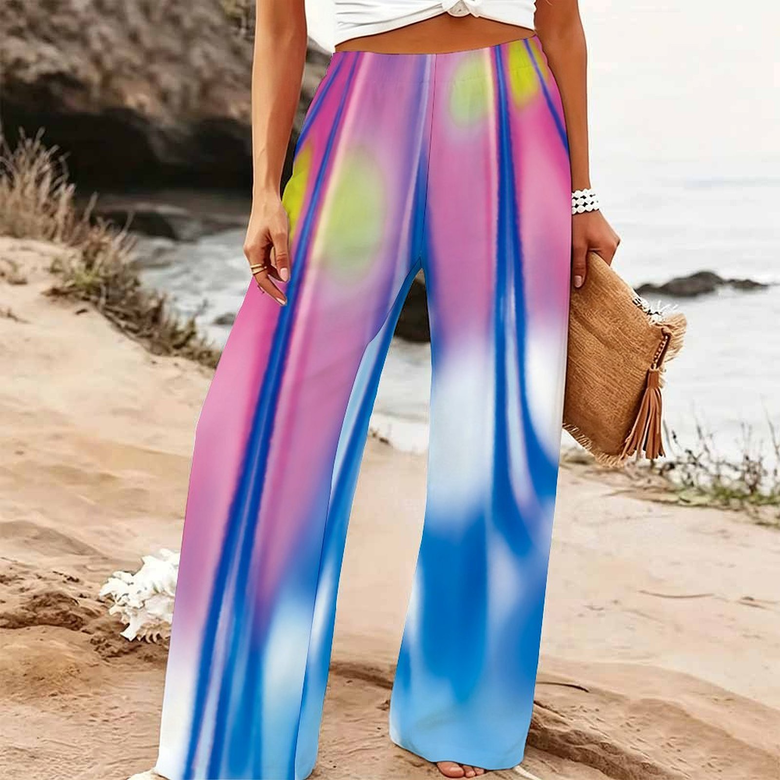 Kadın Yazlık Plaj Geniş Paça P - Palazzo Pant Wide incelemesi ve fiyatı