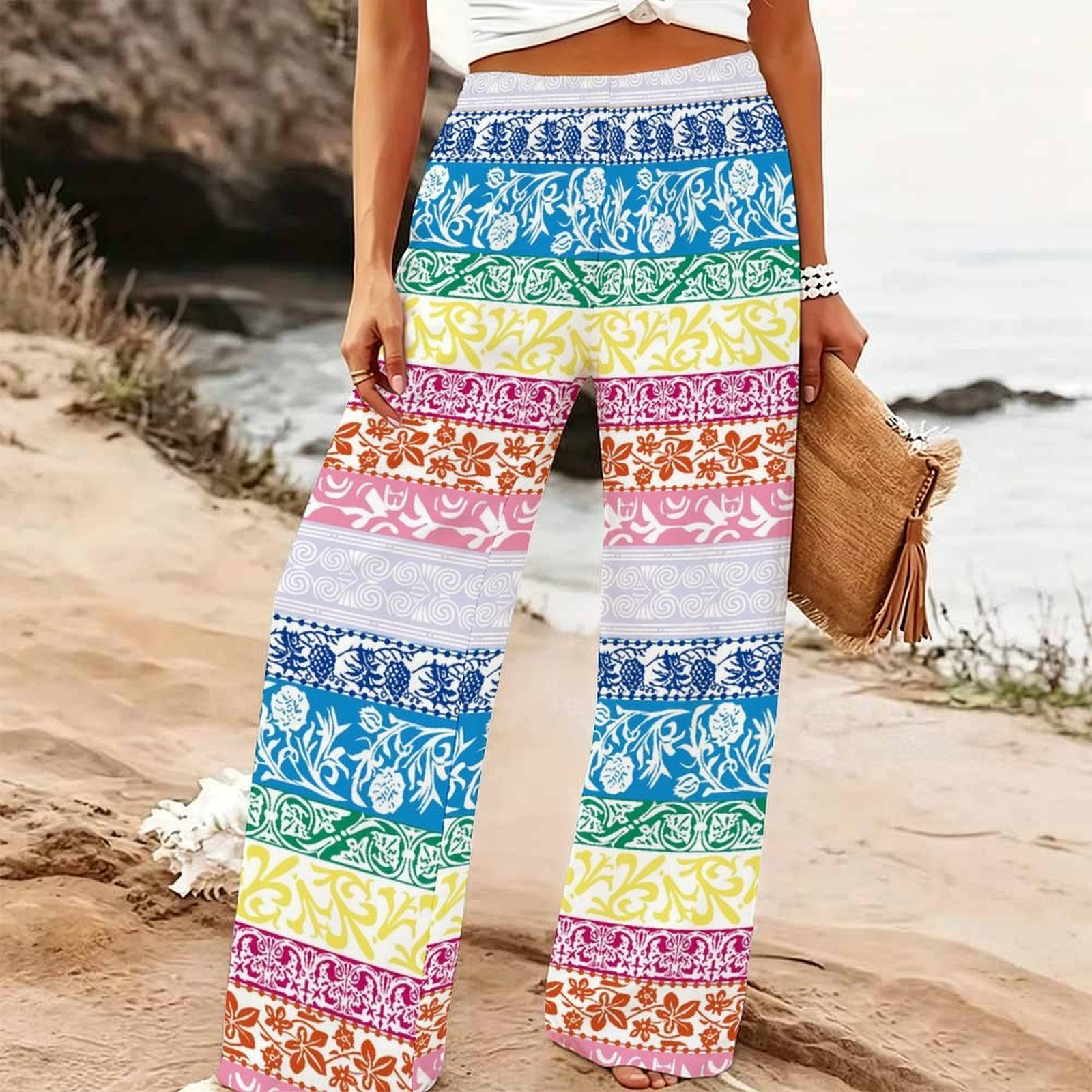 Kadın Yazlık Plaj Geniş Paça P - Palazzo Pant Wide incelemesi ve fiyatı