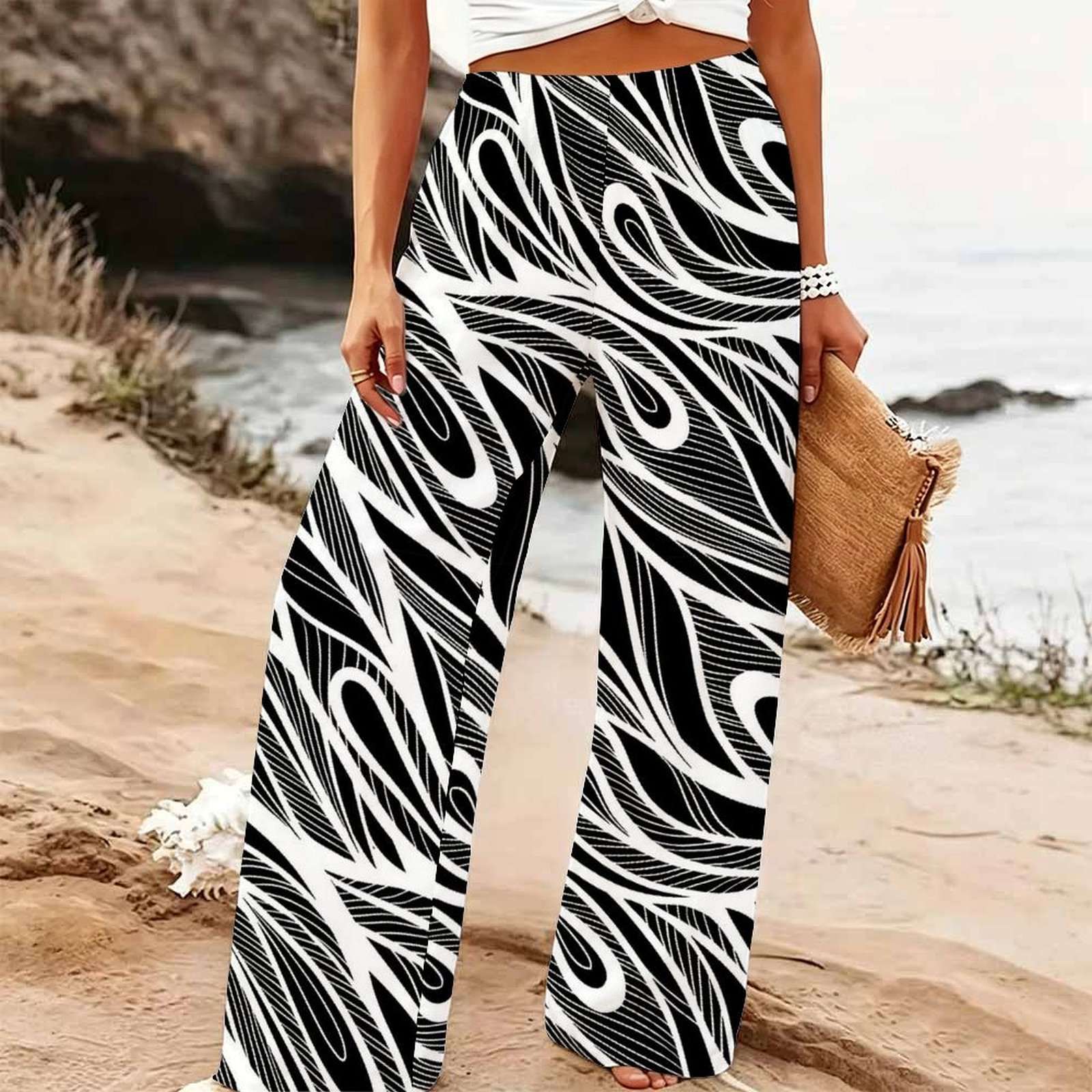 Kadın Yazlık Plaj Geniş Paça P - Palazzo Pant Wide incelemesi ve fiyatı