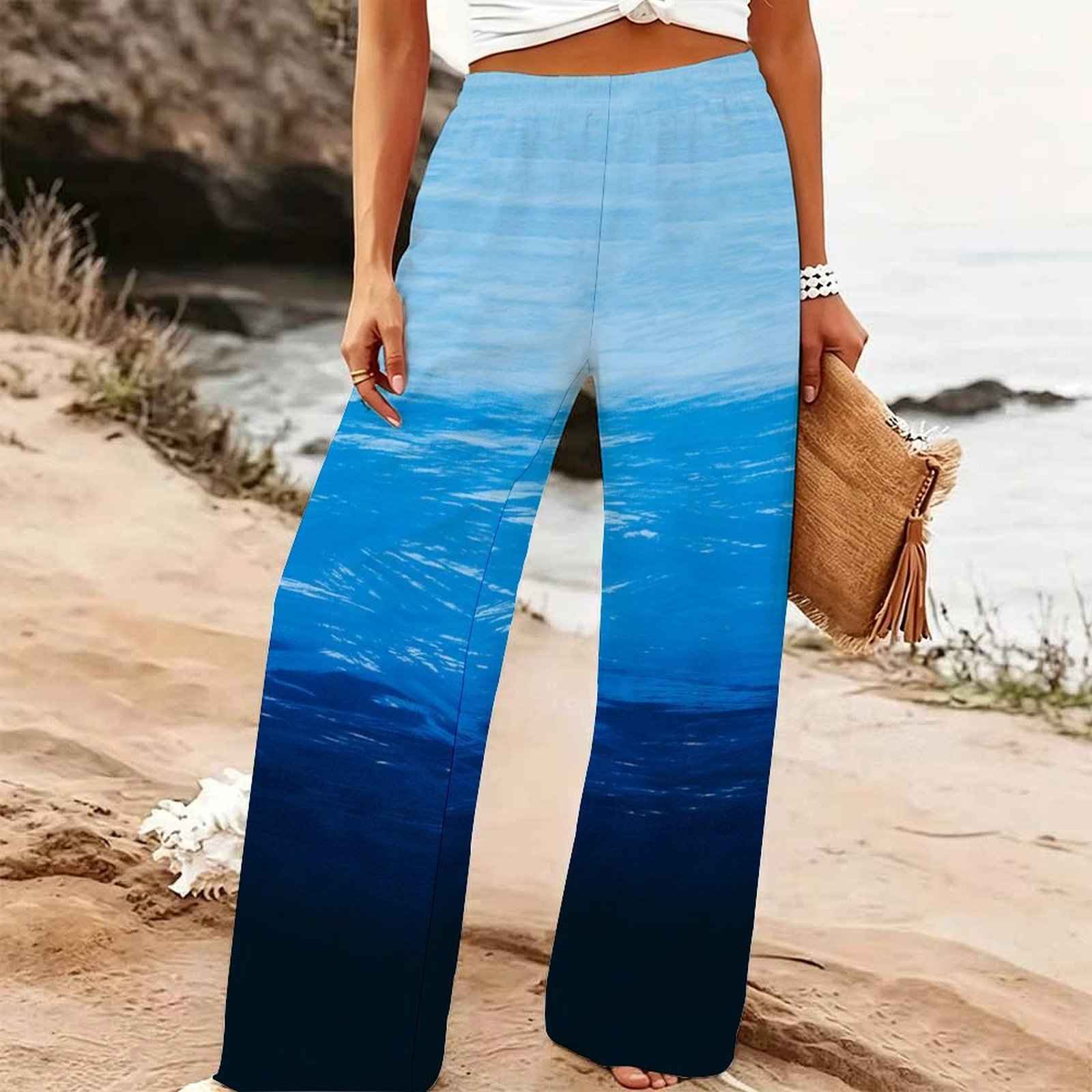 Kadın Yazlık Plaj Geniş Paça P - Palazzo Pant Wide incelemesi ve fiyatı