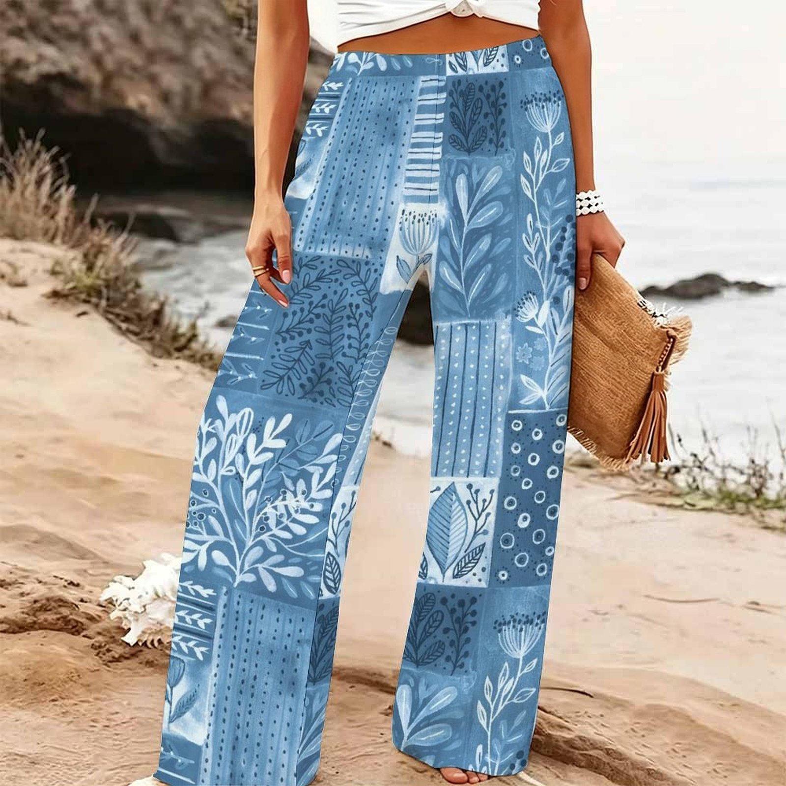 Kadın Yazlık Plaj Geniş Paça P - Palazzo Pant Wide incelemesi ve fiyatı
