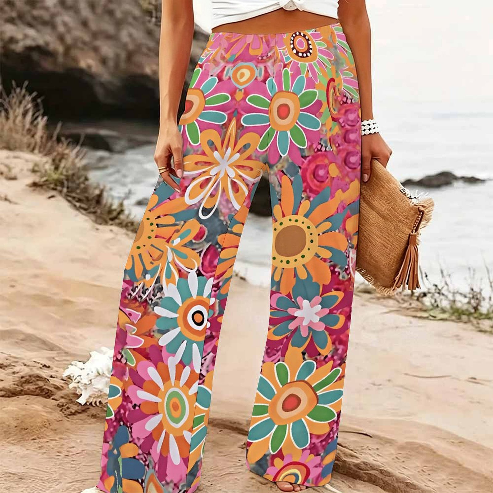 Kadın Yazlık Plaj Geniş Paça P - Palazzo Pant Wide incelemesi ve fiyatı