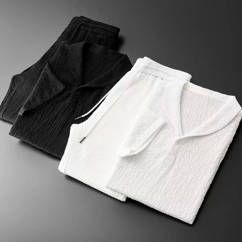 Yaz Ultra-ince İki parçalı Buz - Summer Clothing Men Linen incelemesi ve fiyatı